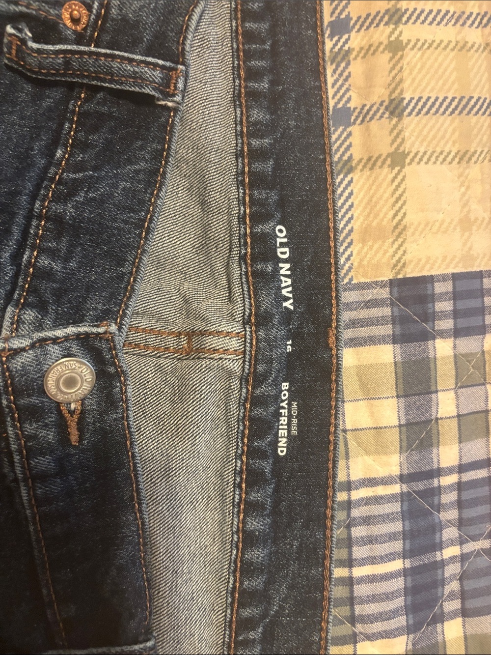 Old Navy Dark Indigo Relaxed Boyfriend Jeans